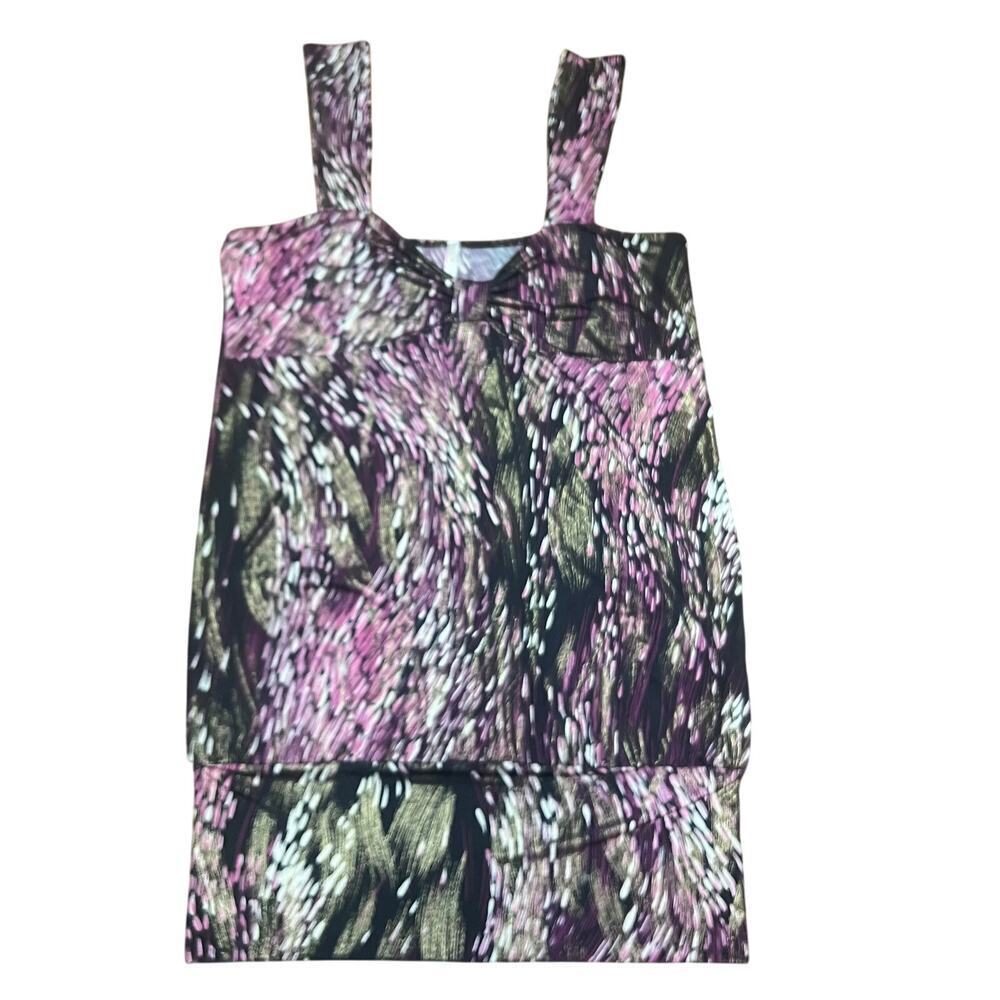 Unica Y2K Purple Black and Gold Top Size XL